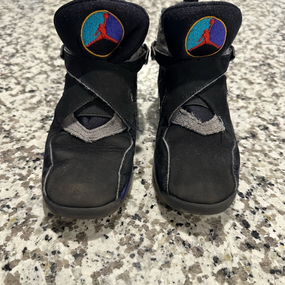 Jordan Kids Sneakers Black with Multicolor Logo Size 13